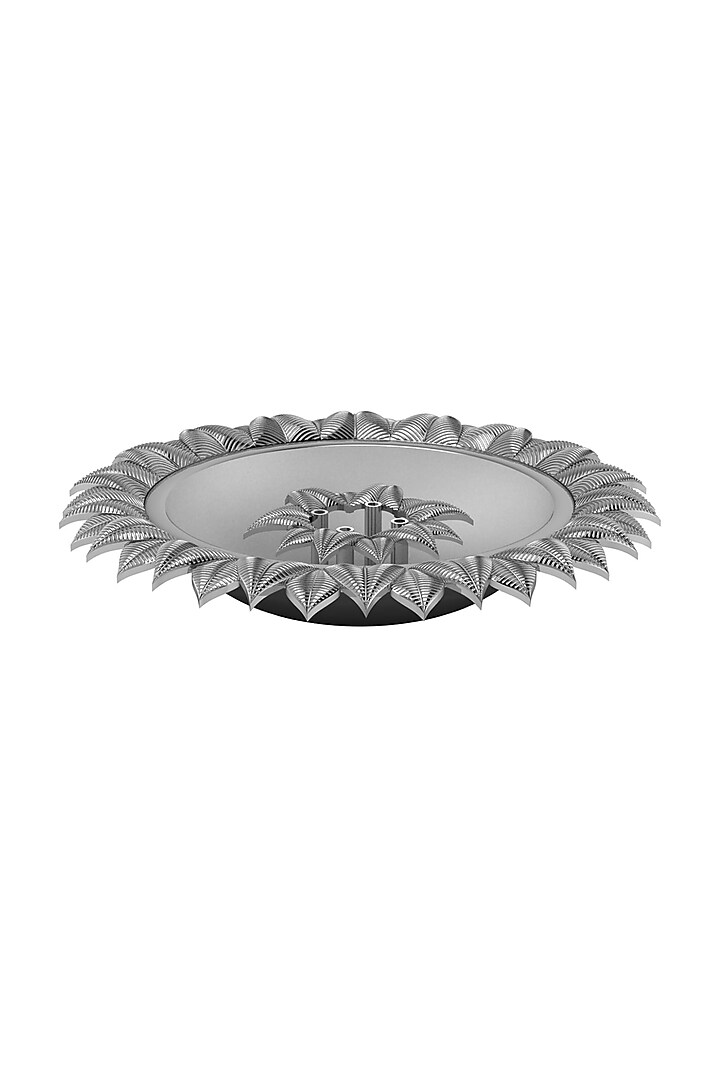 Pure Silver Plated Round Agarbatti Holder by KRYSALIIS HOME at Pernia's Pop Up Shop