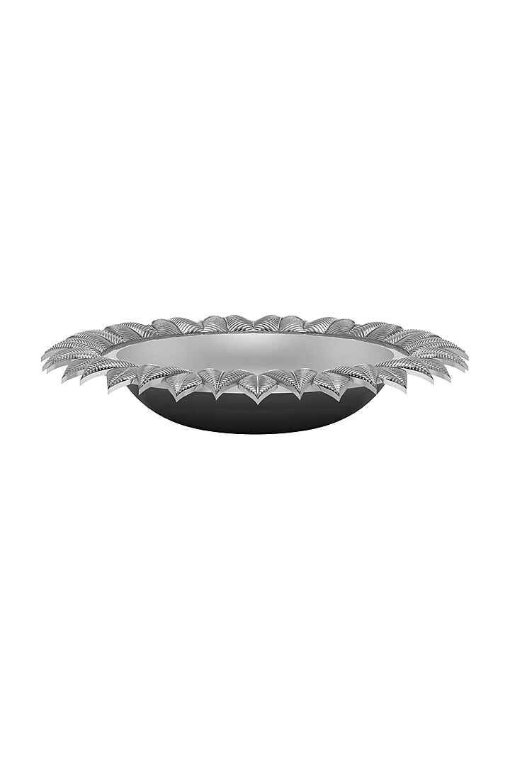 Pure Silver Plated Round Diya by KRYSALIIS HOME at Pernia's Pop Up Shop