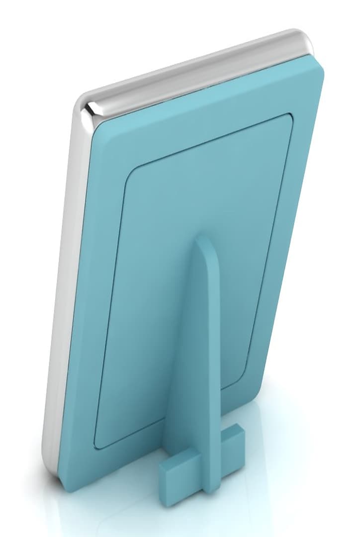 Sterling Silver & Blue Rectangular Baby Photo Frame by KRYSALIIS KIDS at Pernia's Pop Up Shop