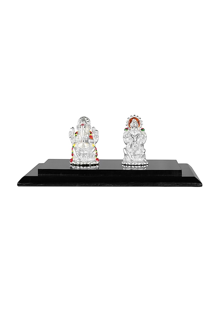 Pure Silver Lord Ganesh & Laxmi Idol by KRYSALIIS HOME at Pernia's Pop Up Shop