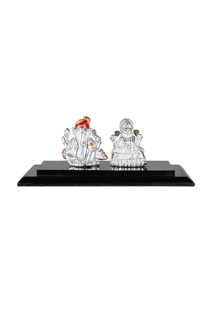 Pure Silver Lord Ganesh & Laxmi Idol by KRYSALIIS HOME at Pernia's Pop Up Shop