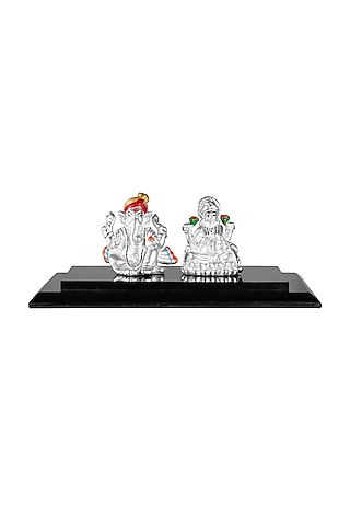 Pure Silver Lord Ganesh & Laxmi Idol by KRYSALIIS HOME