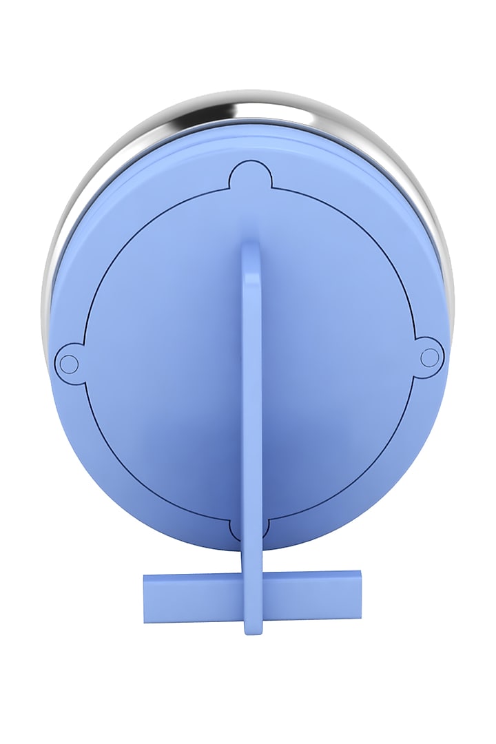 Sterling Silver & Blue Round Baby Photo Frame by KRYSALIIS KIDS at Pernia's Pop Up Shop