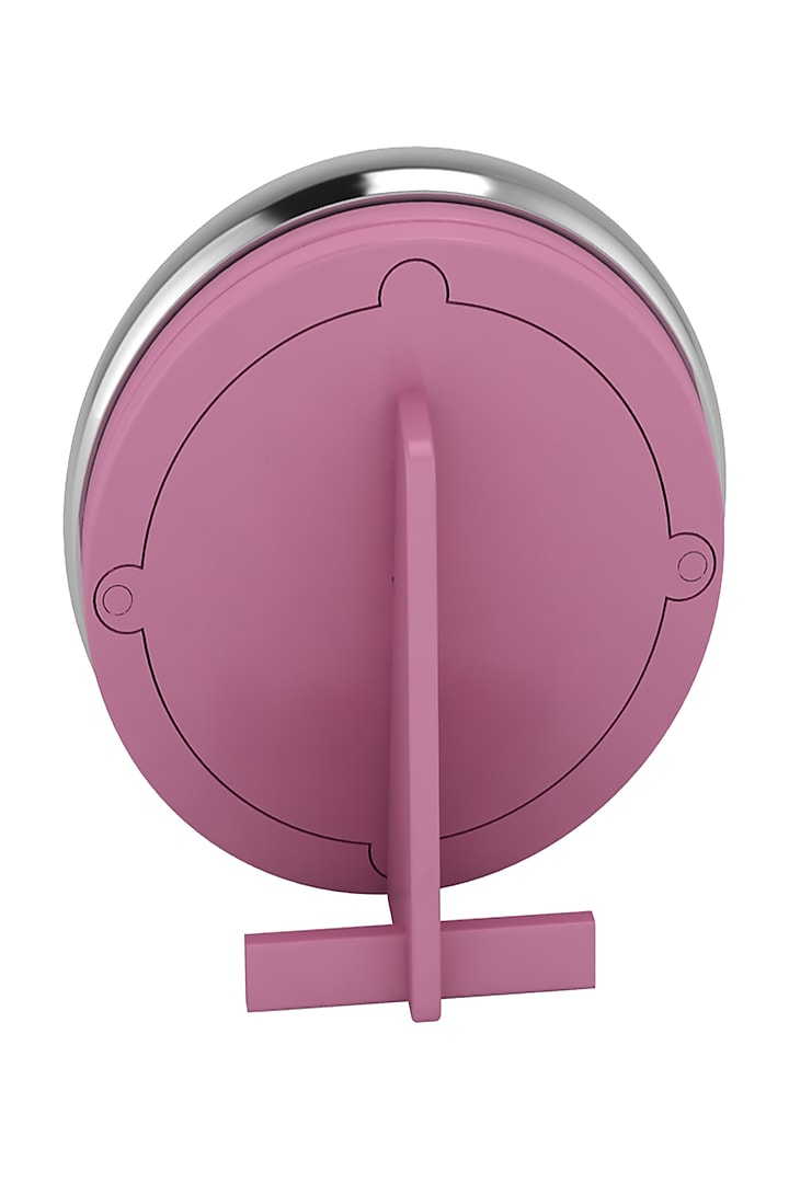 Sterling Silver & Pink Round Baby Photo Frame by KRYSALIIS KIDS at Pernia's Pop Up Shop