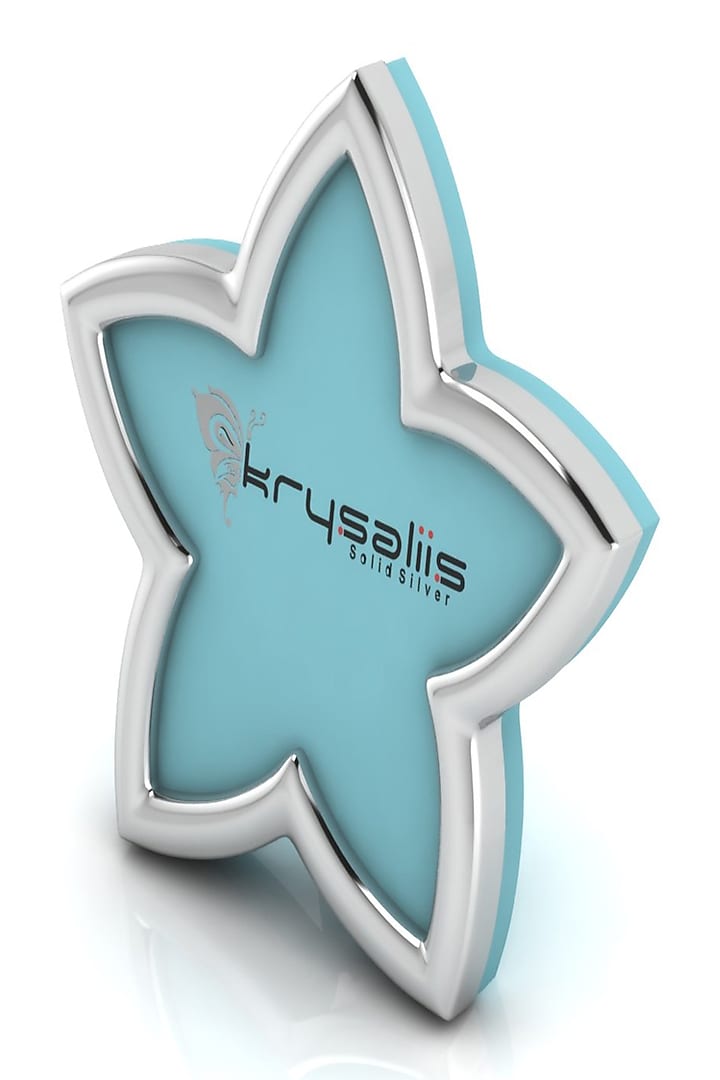 Sterling Silver & Blue Star Baby Photo Frame by KRYSALIIS KIDS at Pernia's Pop Up Shop