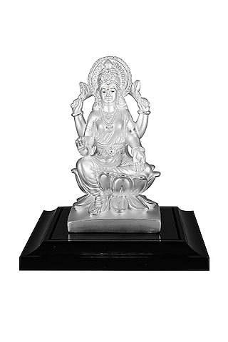 Pure Silver Goddess Laxmi Maa Idol by KRYSALIIS HOME