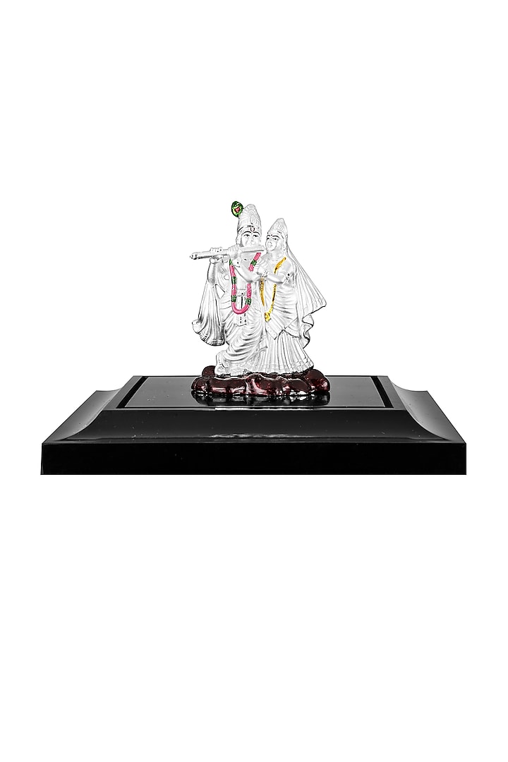 Pure Silver Lord Radha Krishna Idol by KRYSALIIS HOME at Pernia's Pop Up Shop