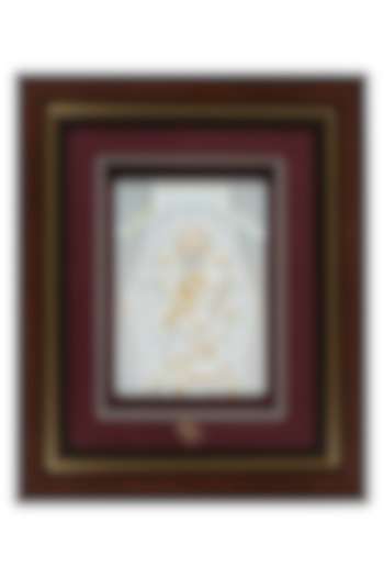 Pure Silver & Wooden Lord Ganesha Photo Frame by KRYSALIIS HOME at Pernia's Pop Up Shop