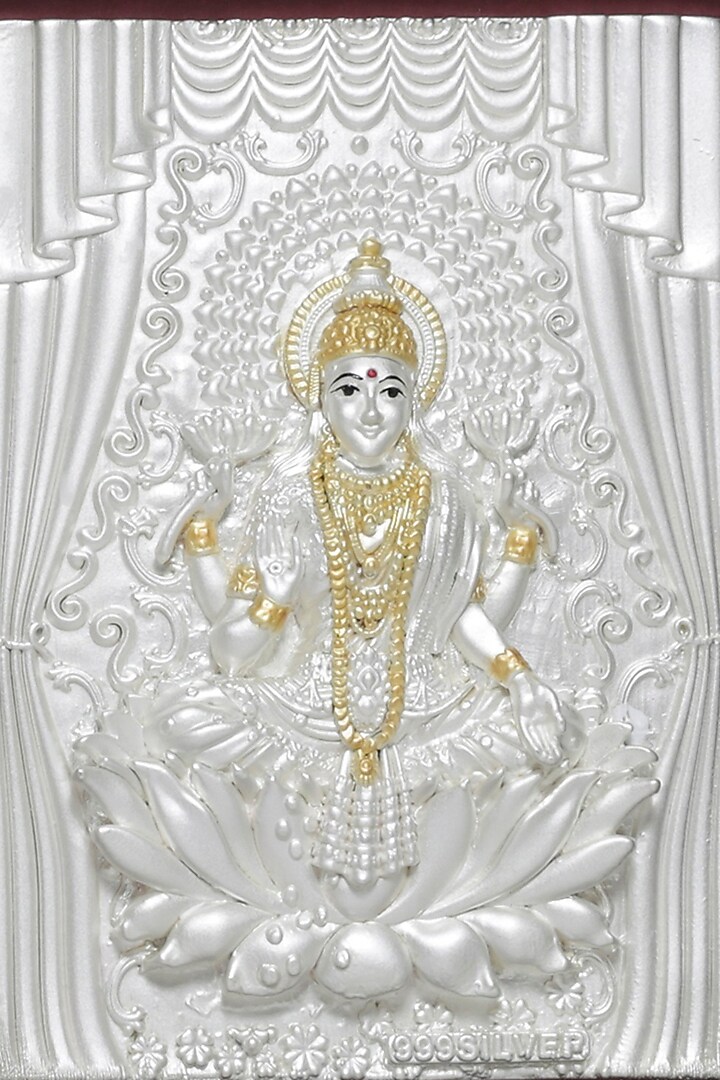 Pure Silver Lord Ganesh & Laxmi Photo Frame by KRYSALIIS HOME at Pernia's Pop Up Shop