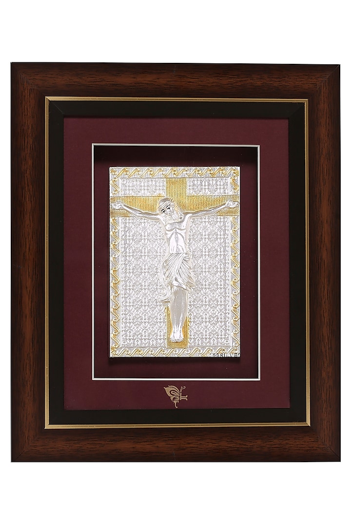 Pure Silver & Wooden Lord Jesus Christ Photo Frame by KRYSALIIS HOME at Pernia's Pop Up Shop