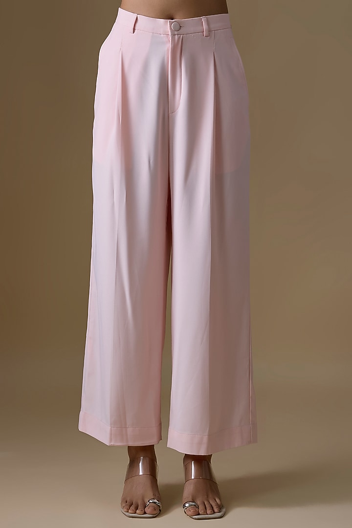 Peach Organza & Double Georgette Co-Ord Set by Kriti Bapna at Pernia's Pop Up Shop