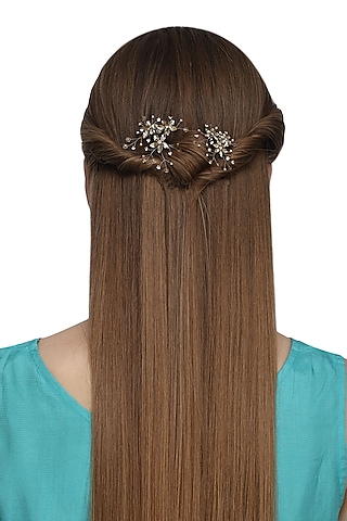 Champagne Gold Rapunzel Crystal Hairpins by Karleo