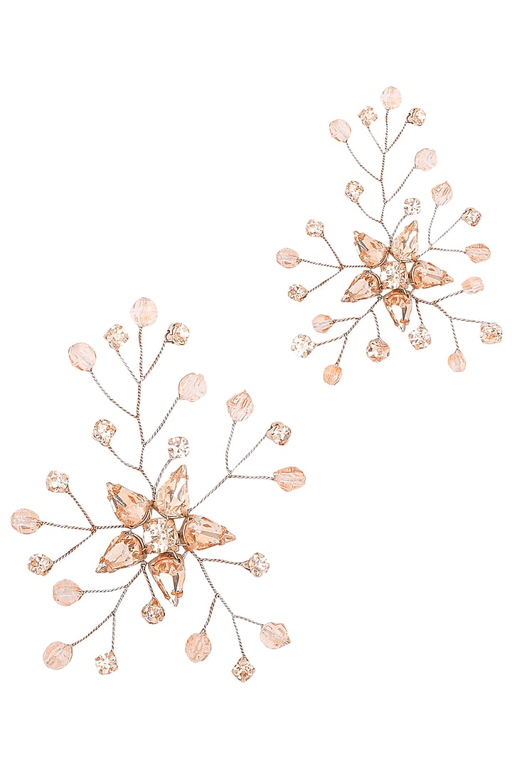 Rose gold ariel crystal hairpins available only at Pernia's Pop Up Shop.