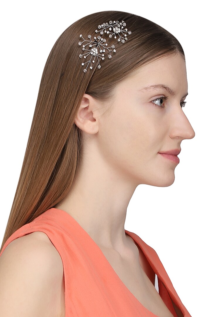 Silver Elsa Crystal Hairpins by Karleo