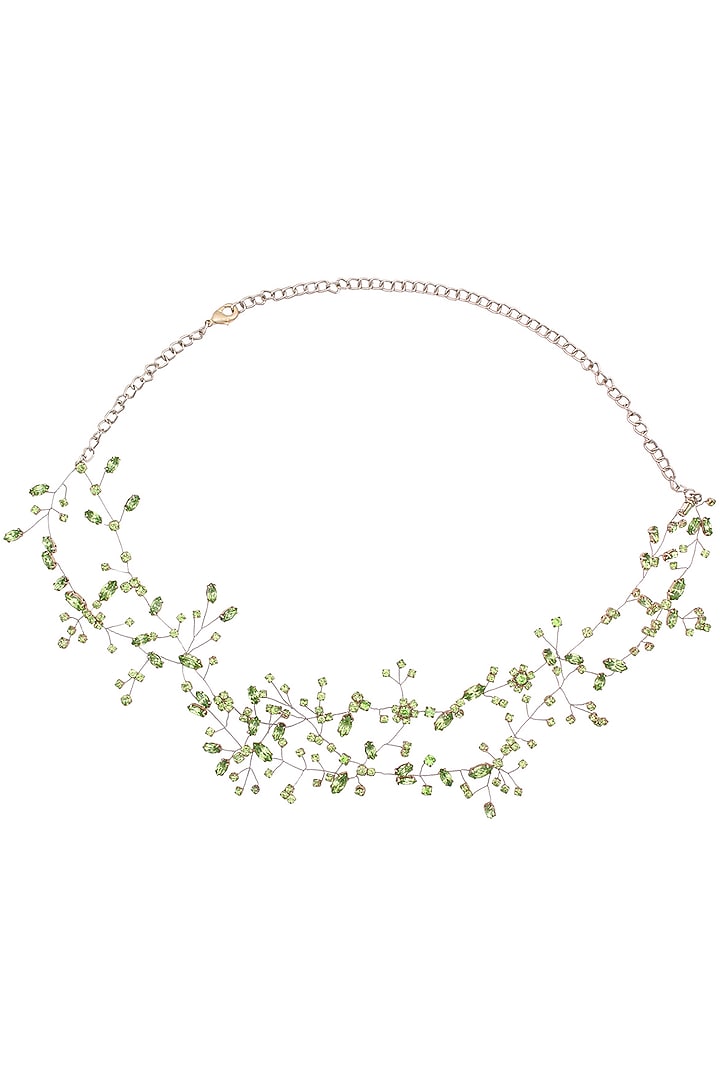Karleo presents Perseus soft greenery crystal embellished headpiece available only at Pernia's Pop Up Shop.