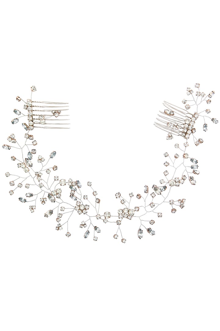 Karleo presents Crux antique silver crystal embellished headpiece available only at Pernia's Pop Up Shop.