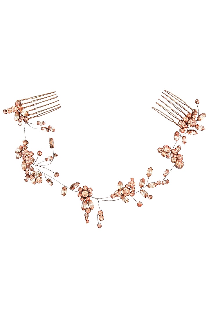 Karleo presents Auriga rose gold crystal embellished headpiece available only at Pernia's Pop Up Shop.