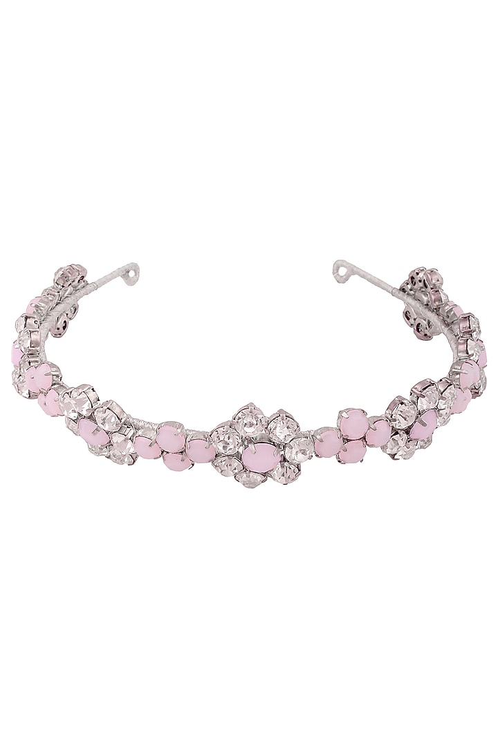Karleo presents Rose and opal floral crystal embellished headband available only at Pernia's Pop Up Shop.