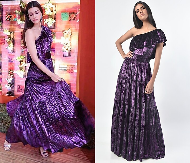 Purple One Shoulder Cocktail Dress by MXS - Monisha Jaising X Shweta Bachchan Nanda at Pernia's Pop Up Shop
