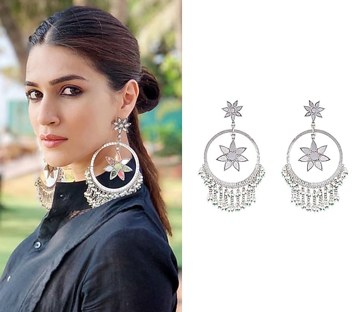 Antique Silver Finish Oversized Fringe Bali Earrings by Ritika Sachdeva at Pernia's Pop Up Shop