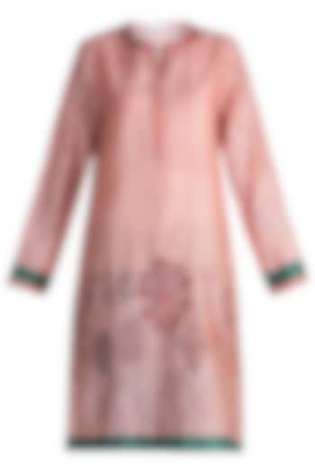 Peach Embellished Printed Tunic by Krishna Mehta at Pernia's Pop Up Shop