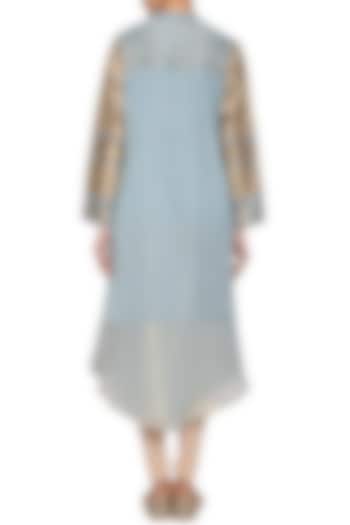 Silver blue embroidered tunic available only at Pernia's Pop Up Shop.
