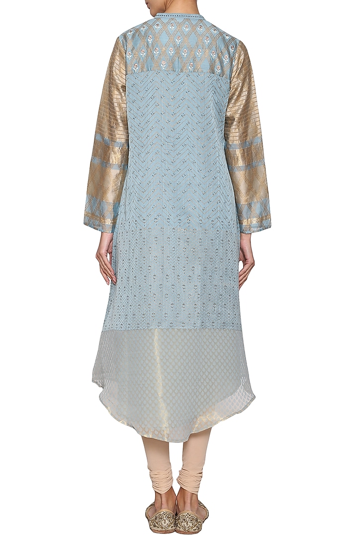 Silver blue embroidered tunic available only at Pernia's Pop Up Shop.