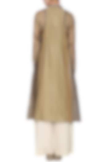 Dark beige embroidered tunic available only at Pernia's Pop Up Shop.