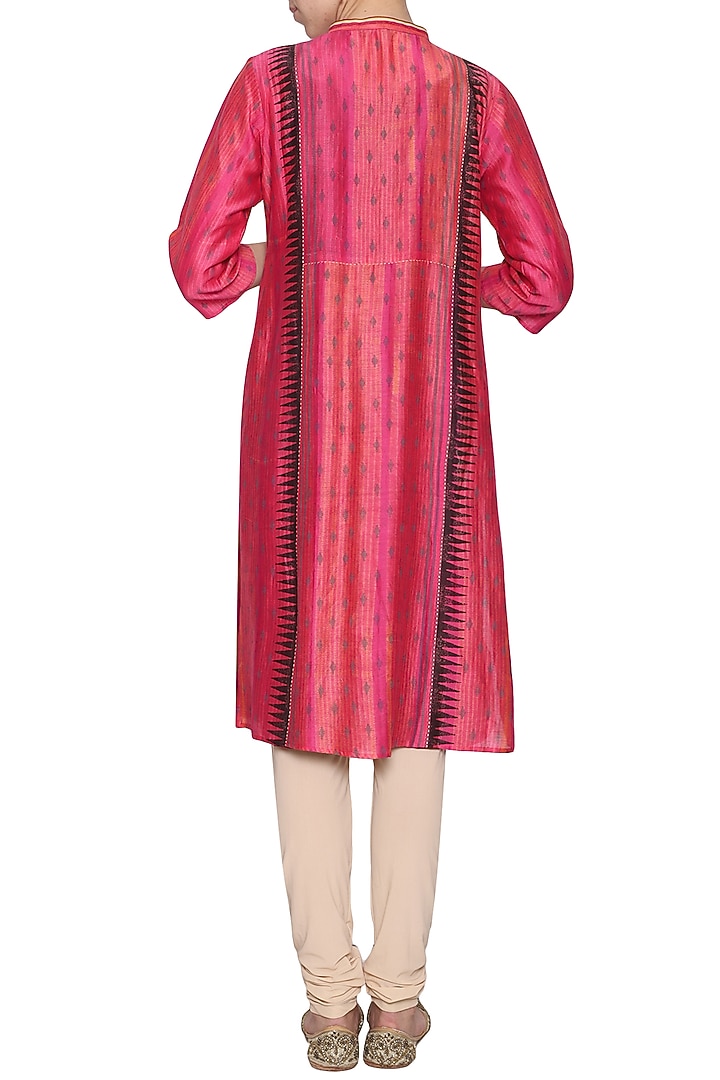 Fuschia embroidered textured tunic available only at Pernia's Pop Up Shop.