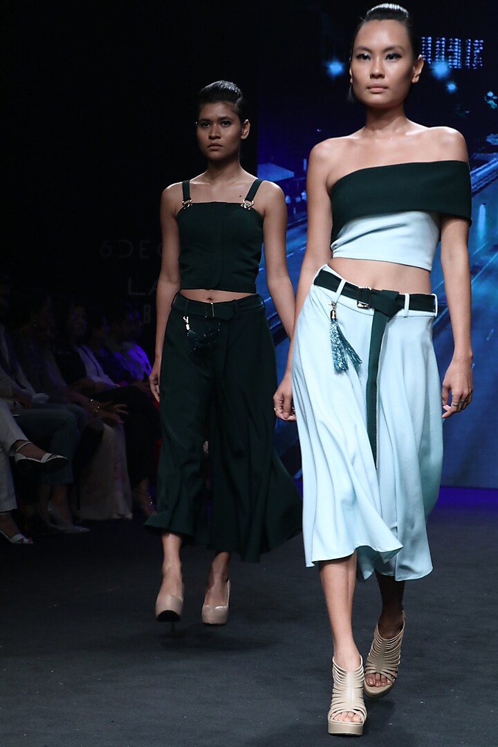 Powder Blue Culottes by Karn Malhotra