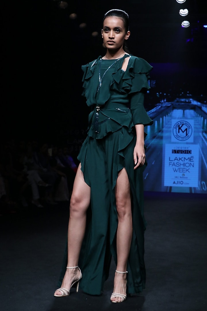 Forest Green Jumpsuit by Karn Malhotra