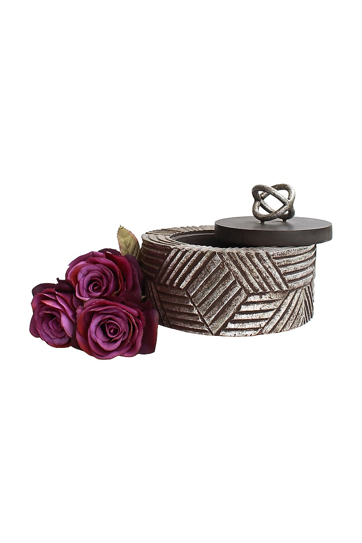 Silver Wooden Kira Utility Box by Karo at Pernia's Pop Up Shop