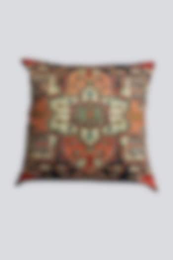 Multi Colored Velvet Cushion Cover With Intricate Design by Karo