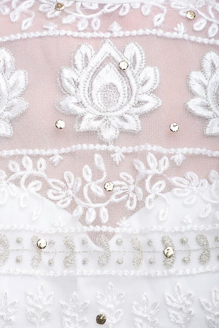White embroidered anarkali set available only at Pernia's Pop Up Shop.