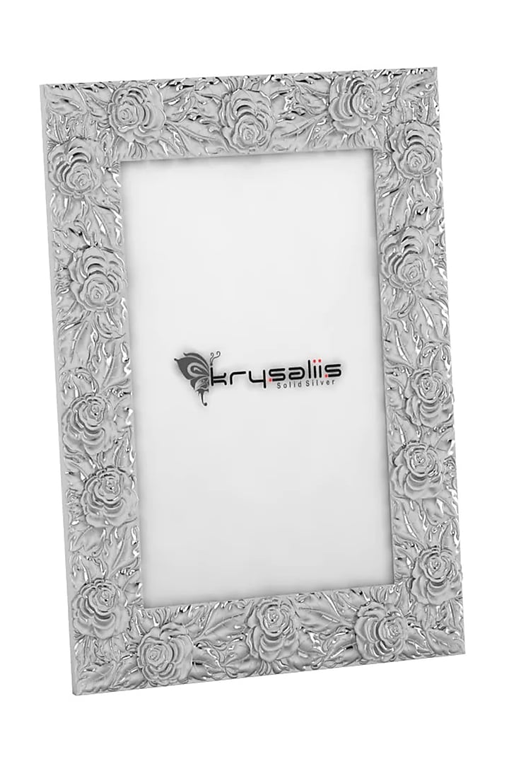 Pure Silver Rose Photo Frame by KRYSALIIS HOME at Pernia's Pop Up Shop
