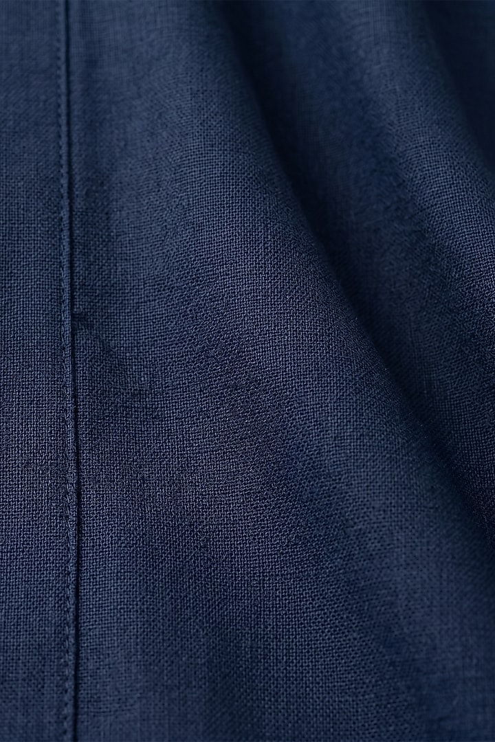 Deep Blue Cotton Handwork Kurta Set by Prateek Munjal at Pernia's Pop Up Shop