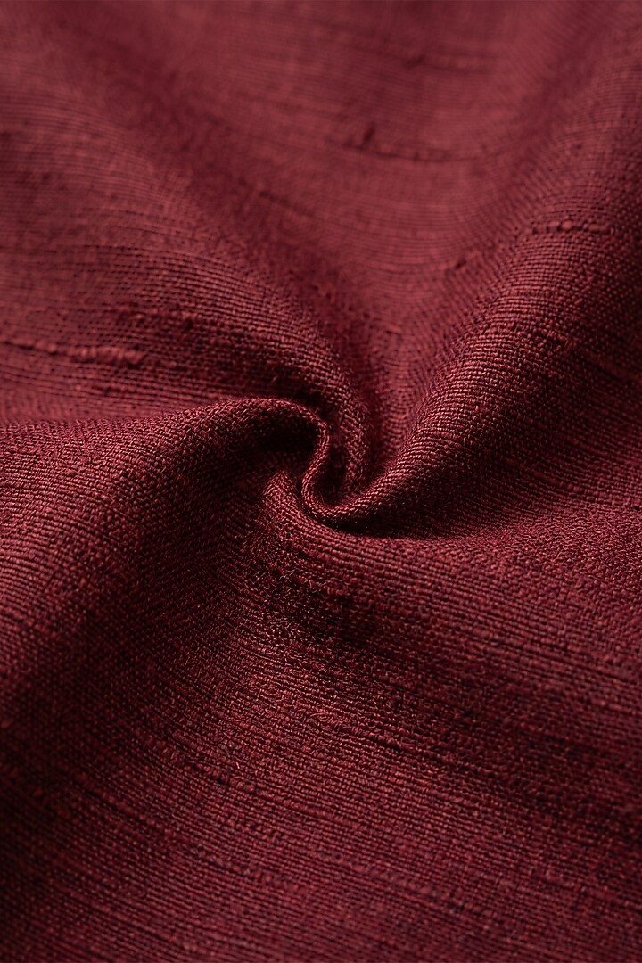 Royal Wine Cotton Kurta Set by Prateek Munjal at Pernia's Pop Up Shop