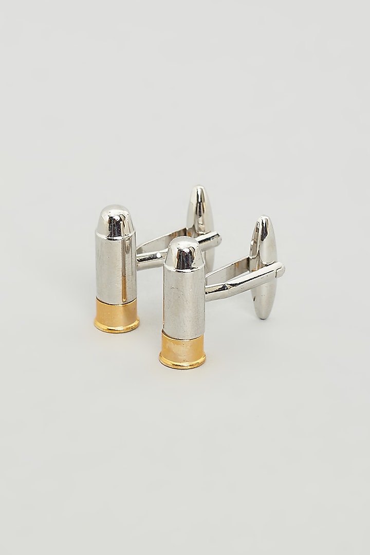 Silver Bullet Cufflinks (Set Of 2) by KUSTOMEYES