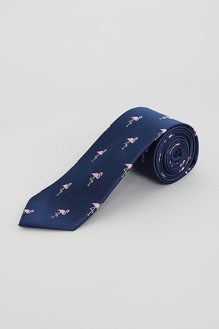 Blue Swan Printed Tie by KUSTOMEYES at Pernia's Pop Up Shop