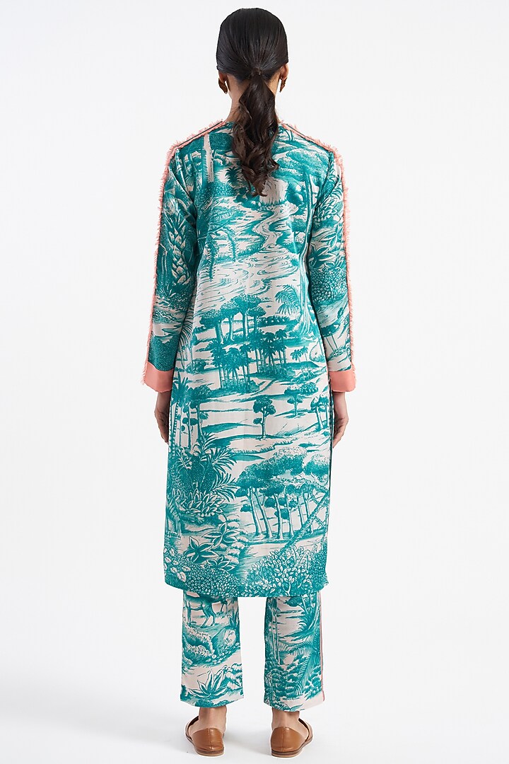 Jade & Ivory Printed Kurta Set by Kshitij Jalori at Pernia's Pop Up Shop