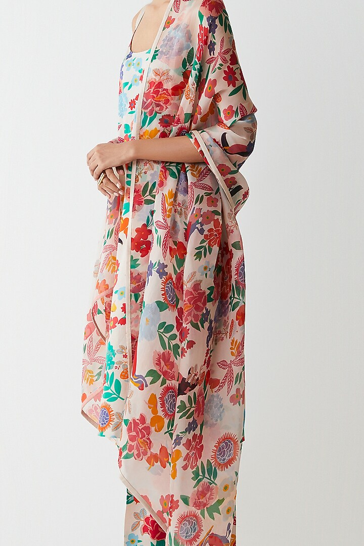 Ivory Digital Printed Kurta Set by Kshitij Jalori at Pernia's Pop Up Shop