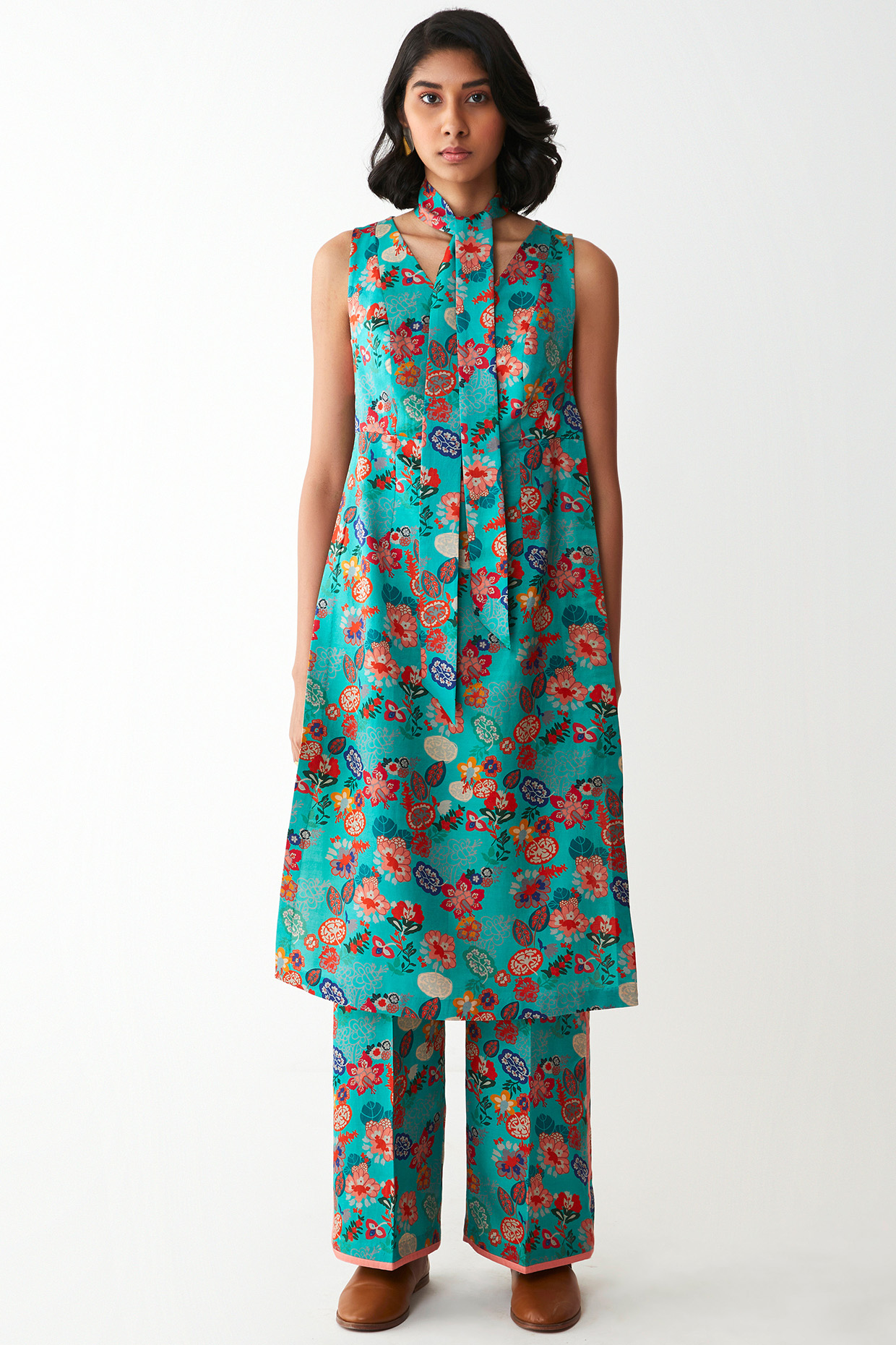 Mint Digital Printed Kurta Set by Kshitij Jalori at Pernia's Pop Up Shop