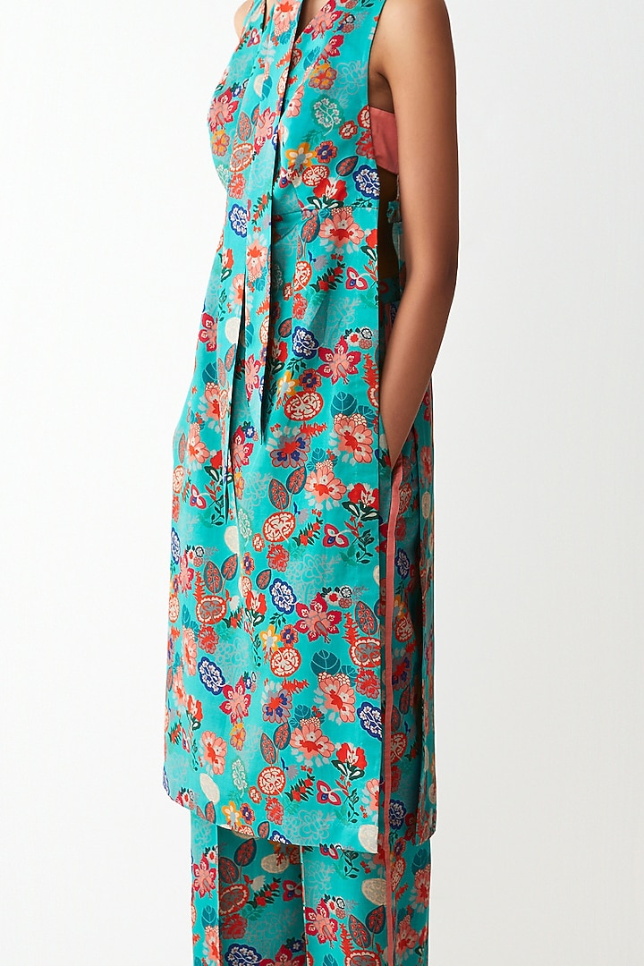 Mint Digital Printed Kurta Set by Kshitij Jalori at Pernia's Pop Up Shop