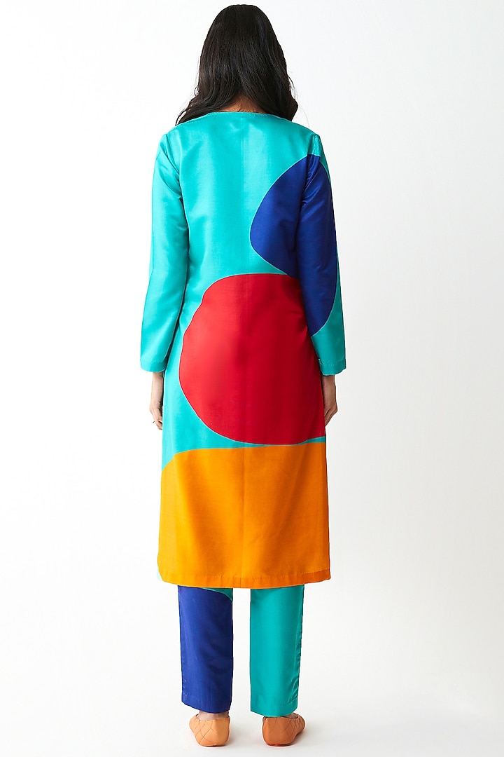 Mint Digital Printed Kurta With Pants by Kshitij Jalori at Pernia's Pop Up Shop