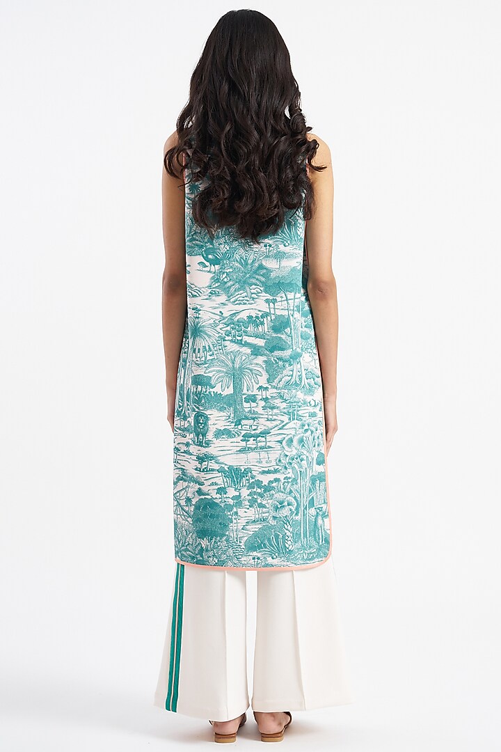 Jade & Ivory Silk Satin Kurta Set by Kshitij Jalori at Pernia's Pop Up Shop