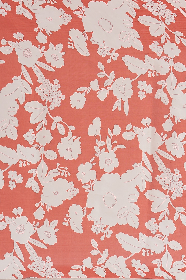 Red Floral Printed Scarf by Kshitij Jalori at Pernia's Pop Up Shop