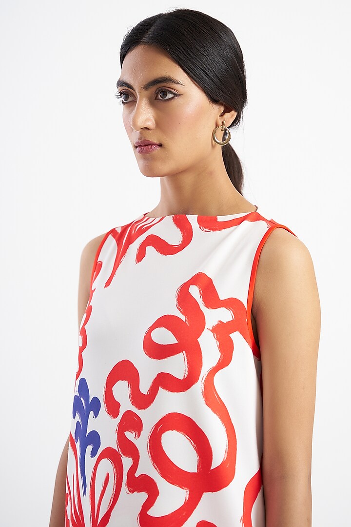 White Floral Printed Kurta Set by Kshitij Jalori at Pernia's Pop Up Shop