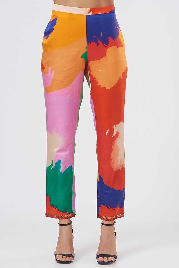 Multi-Colored Printed Kurta Set by Kshitij Jalori at Pernia's Pop Up Shop