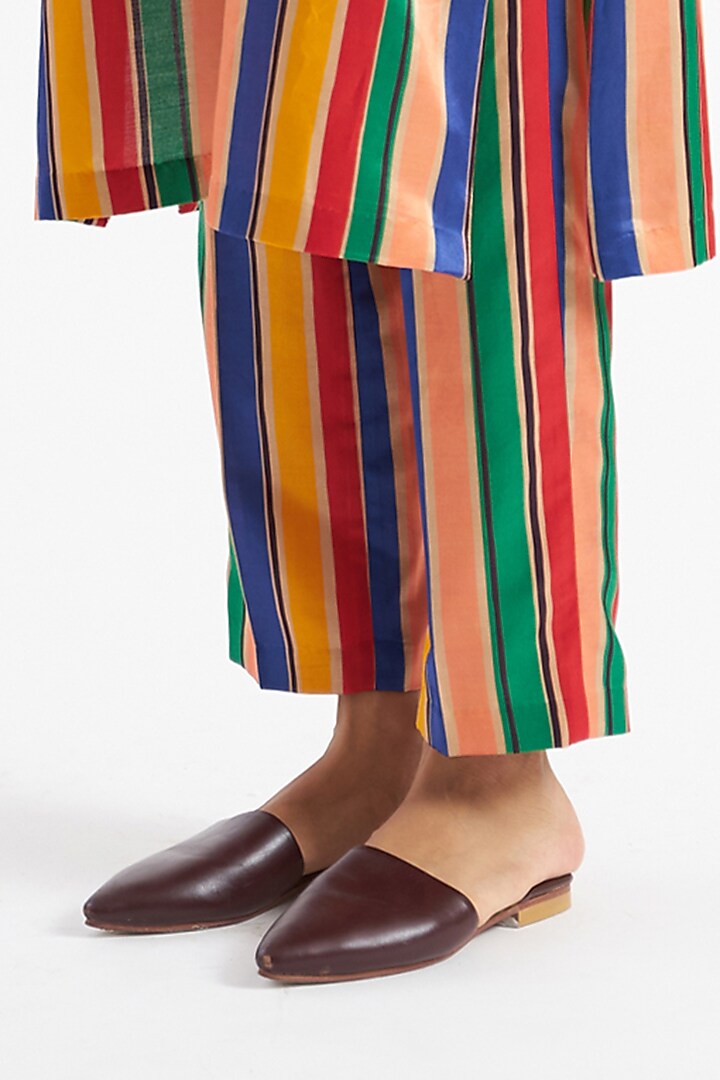 Multi-Colored Striped Kurta Set by Kshitij Jalori at Pernia's Pop Up Shop