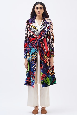 Hooded Linen Coat Women Boho Clothing Silk Robe Overcoat 